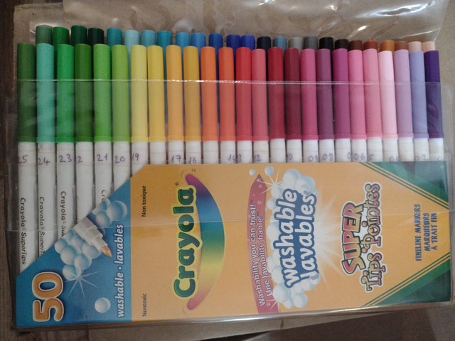50 Super Tips washable fineline markers