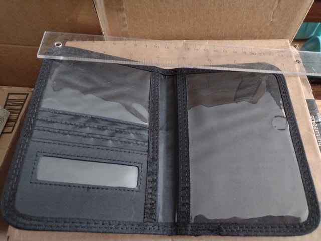 Black passport holder