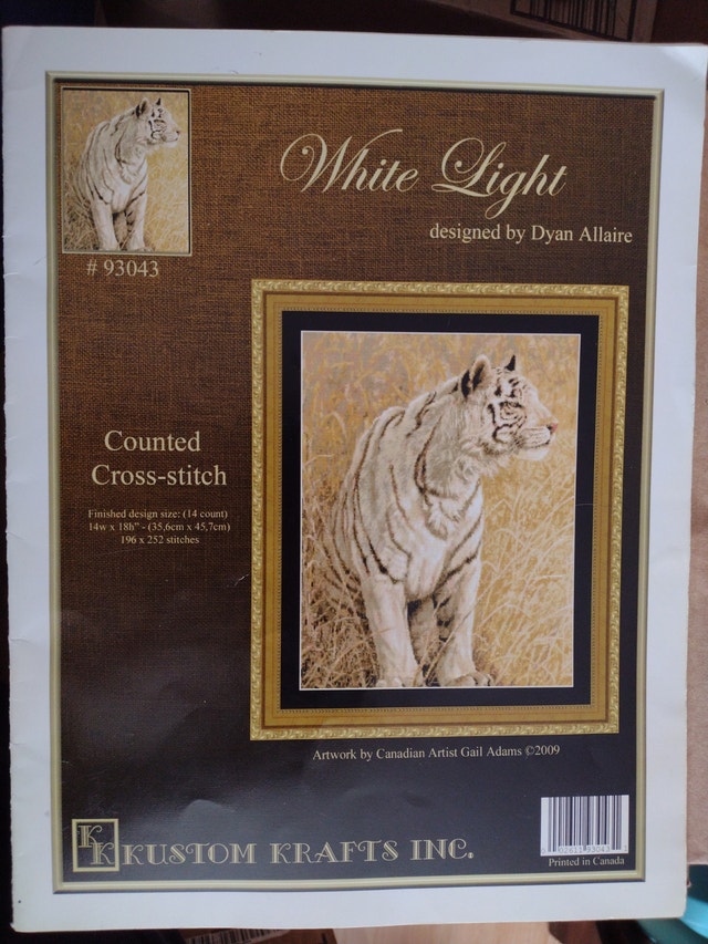 "White Light" Tiger Cross-Stitch pattern