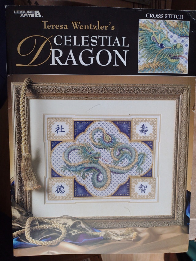Celestial Dragon Cross-Stitch Pattern
