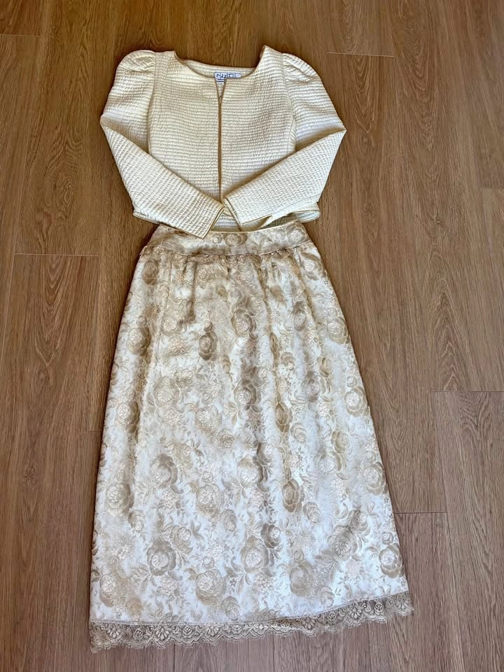 Vintage Mary McFadden Couture Two-Piece Set - 1980s Size 6