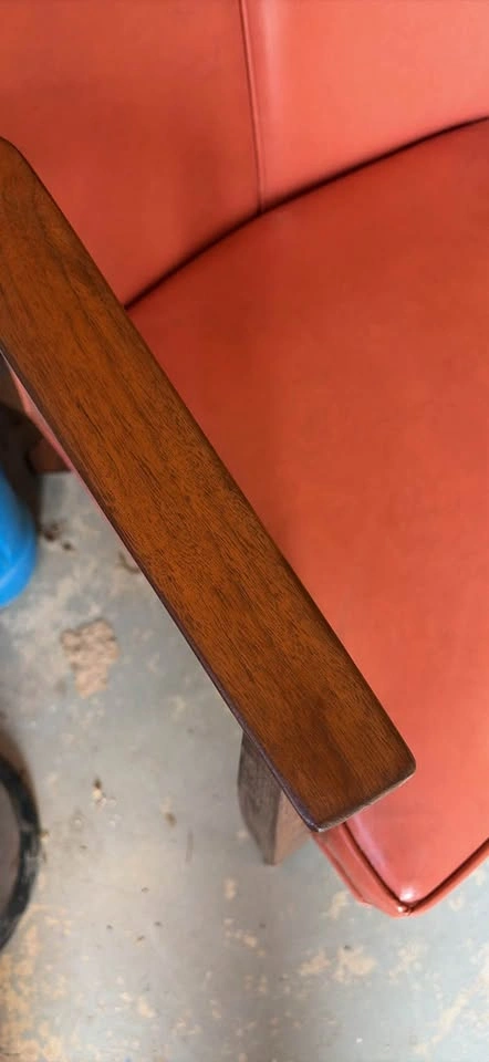 Mid-Century Modern Sculptural Accent Armchair – Refinished Walnu - photo 5