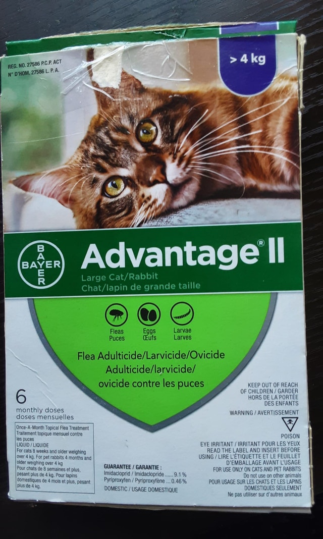 Advantage® II Flea Prevention for Large Cats Over 4 kg, 4 packs