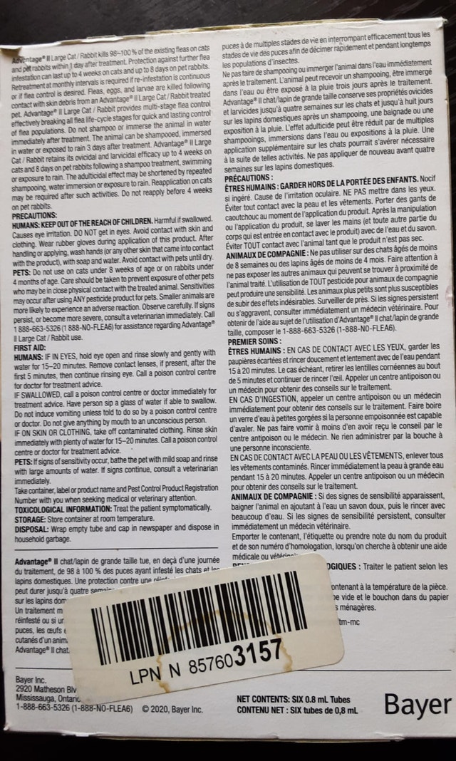 Advantage® II Flea Prevention for Large Cats Over 4 kg, 4 packs - photo 2
