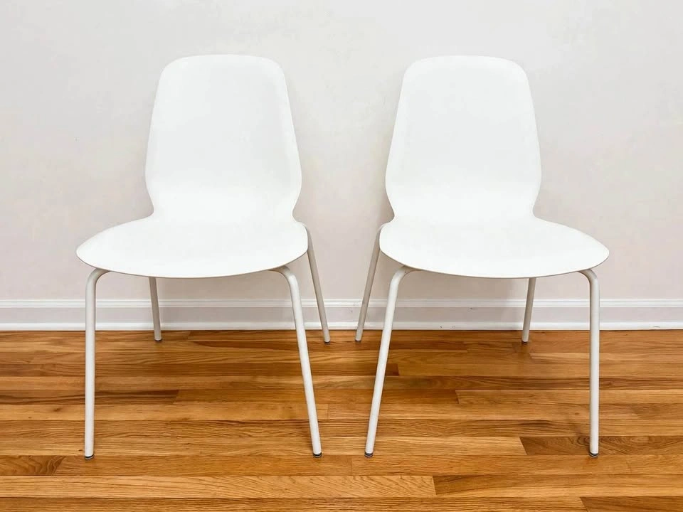 IKEA LIDAS White Chairs - Set of 2
