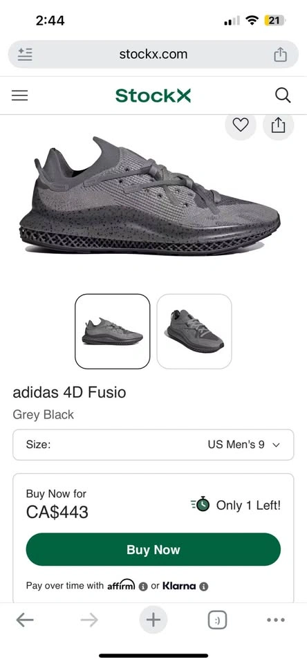 adidas 4D Fusio Grey Black - photo 4