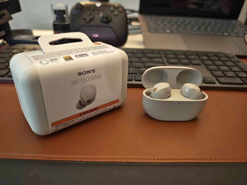 Sony WF-1000XM5 in silver