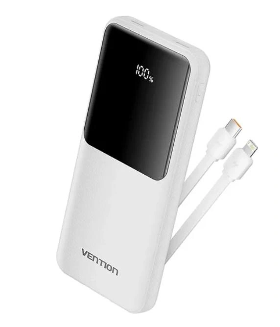 Vention 10000mAh Power Bank with Built-in USB-C & Lightning - photo 2