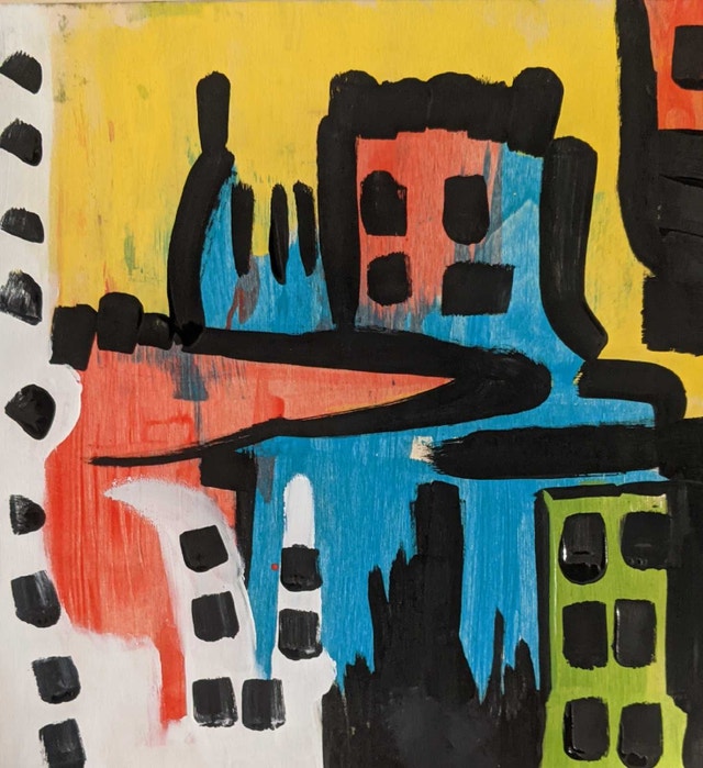 12x12 Original Mixed Media Painting