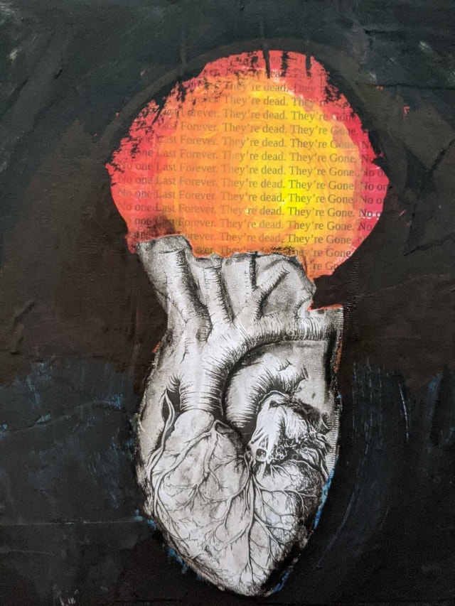 12x12 Original Mixed Media Painting - photo 2