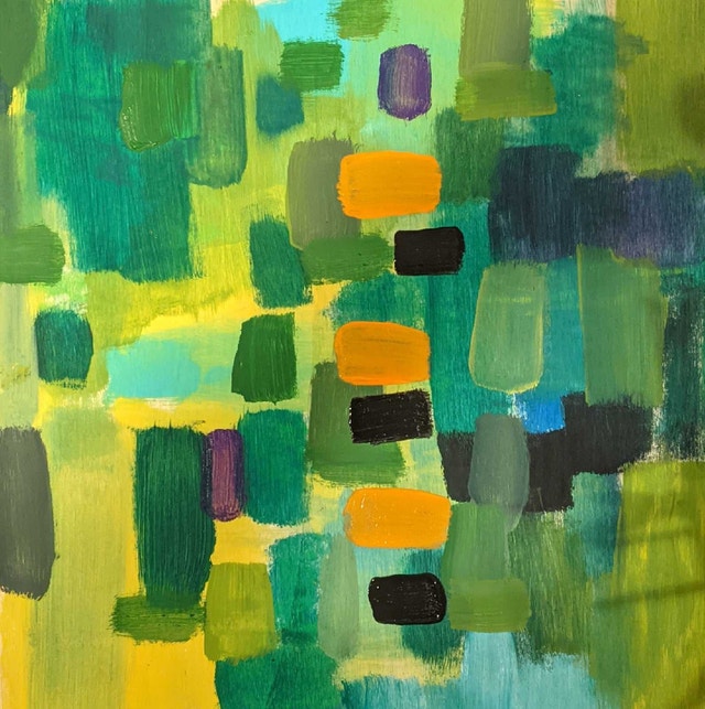 12x12 Original Mixed Media Painting - photo 3