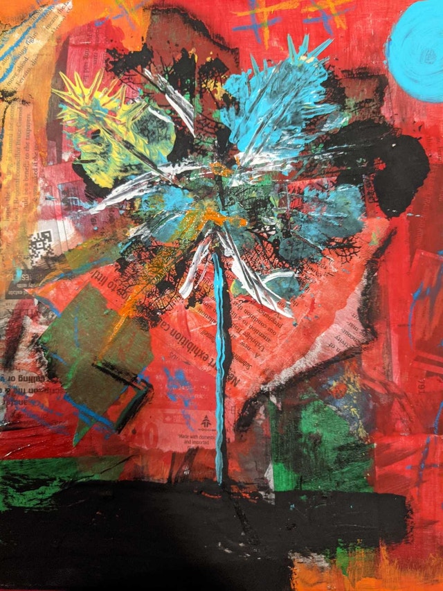 12x12 Original Mixed Media Painting - photo 4