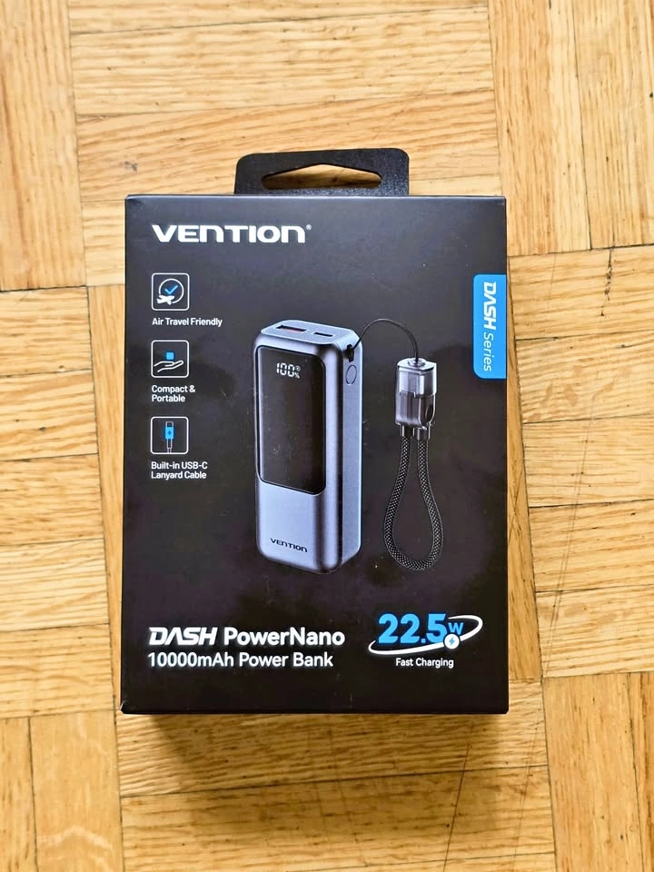 Vention 10000mAh Mini Power Bank 22.5w Portable Charger
