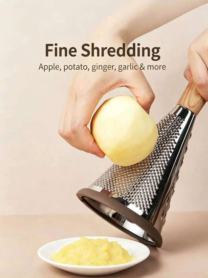 Stainless Steel Cheese Grater Set - Box Grater + Cone Grater - photo 4