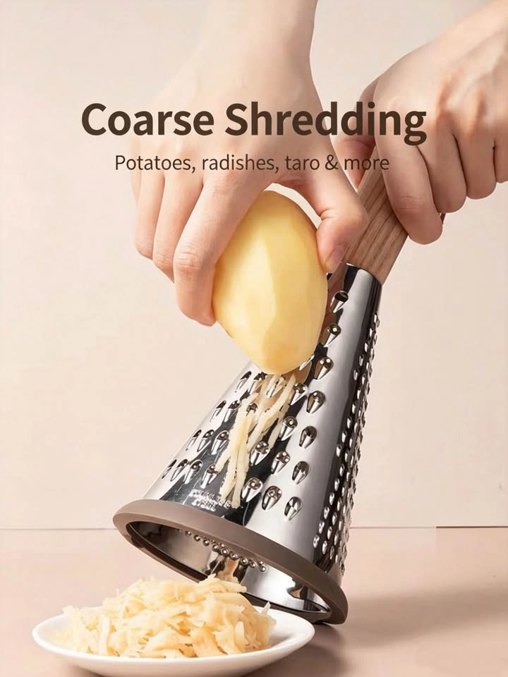 Stainless Steel Cheese Grater Set - Box Grater + Cone Grater - photo 5