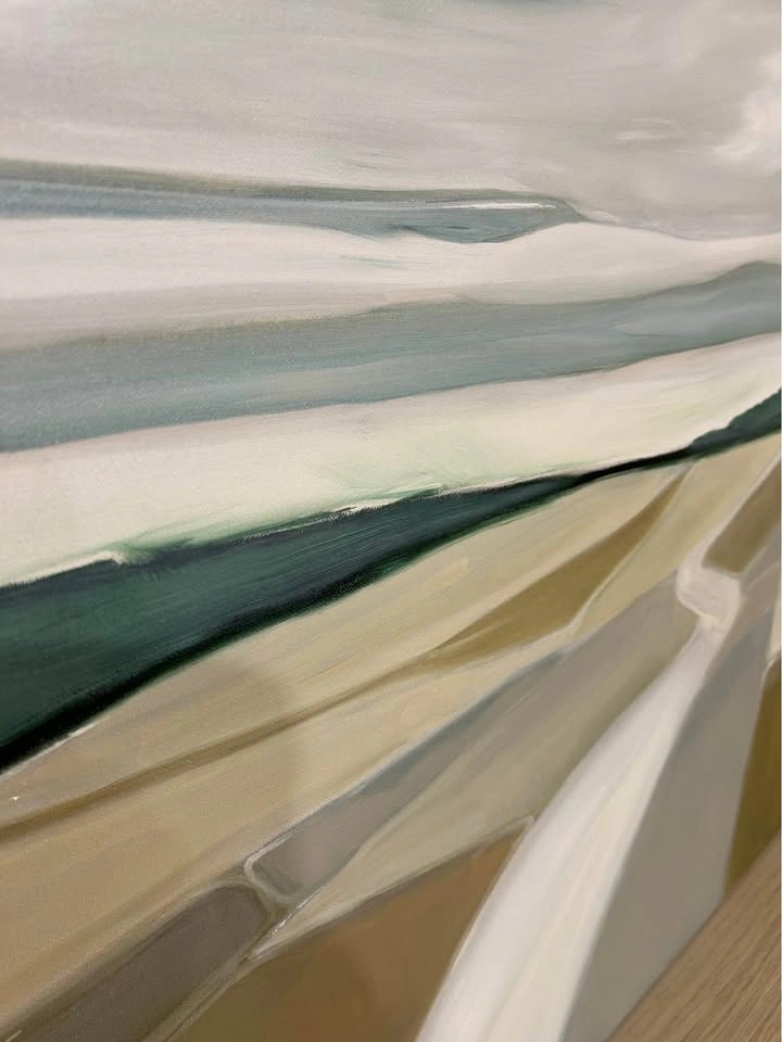 Abstract Landscape Canvas Wall Art – Muted Earth Tones (36" x 24 - photo 3
