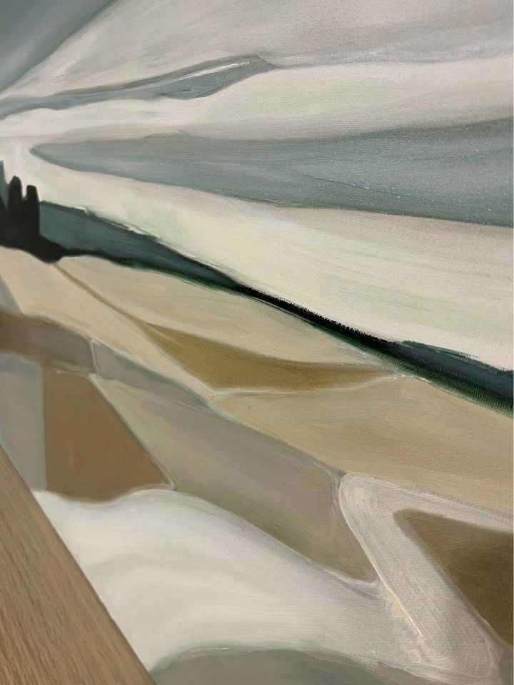 Abstract Landscape Canvas Wall Art – Muted Earth Tones (36" x 24 - photo 4