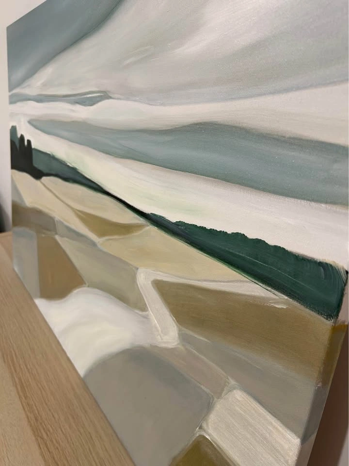 Abstract Landscape Canvas Wall Art – Muted Earth Tones (36" x 24 - photo 5