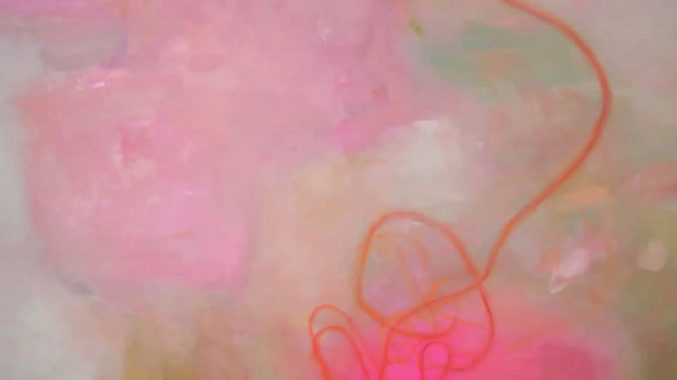 Large Abstract Handmade Pink Minimalist Canvas Painting - photo 3