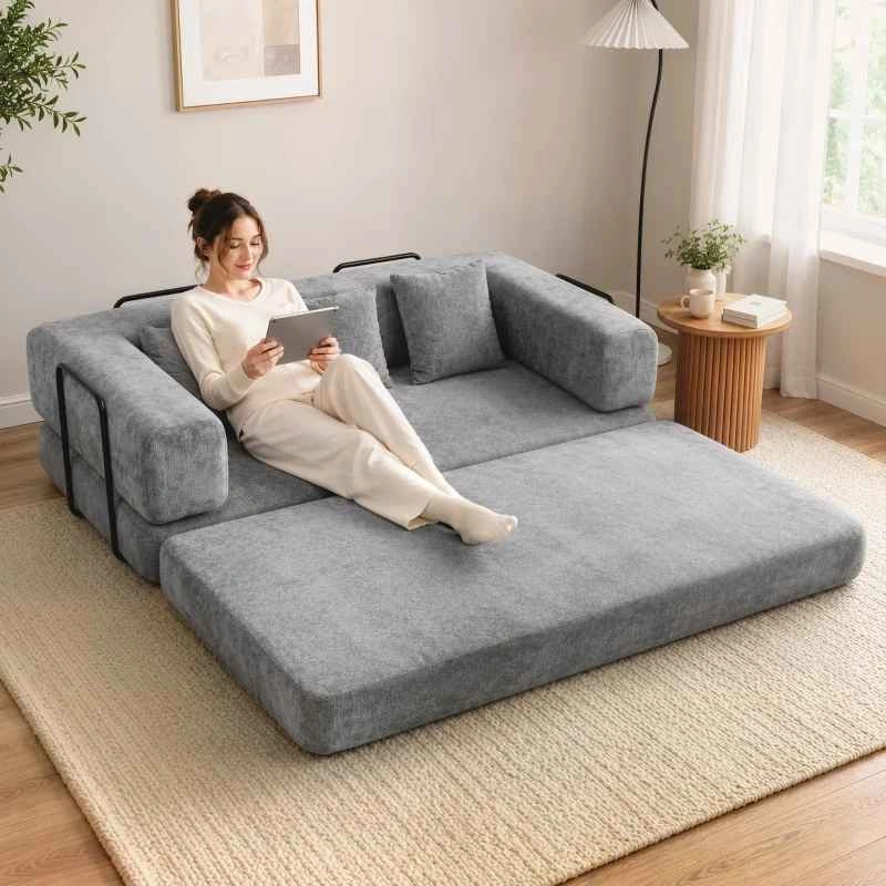 HOMCOM 81" 5-in-1 Convertible Sofa Bed - Brand New - photo 2