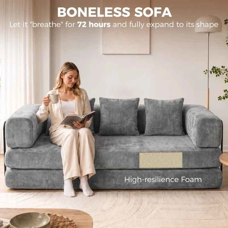 HOMCOM 81" 5-in-1 Convertible Sofa Bed - Brand New - photo 4