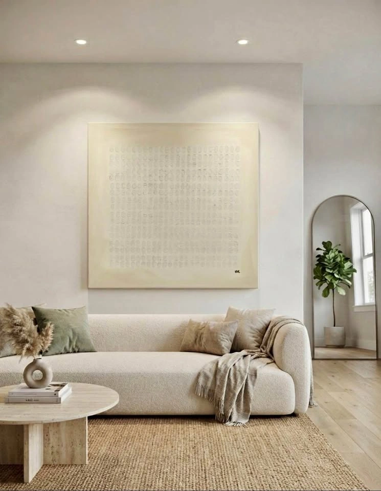 Large Original Abstract Painting | 50x50 Minimalist Art