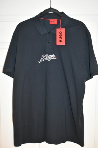 Hugo Boss Men Navy Blue Short Sleeve Polo SZ XXL