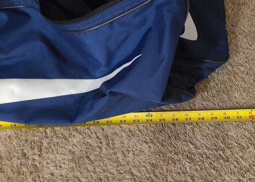 Nike Duffel Bag Large Navy Gym Style Handles Zipper Shoe Compart - photo 3