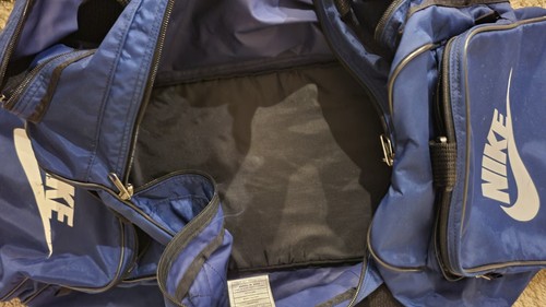 Nike Duffel Bag Large Navy Gym Style Handles Zipper Shoe Compart - photo 5