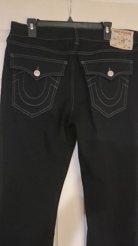 True Religion Ricky Flap Relaxed Fit Straight Leg Black Jeans 34 - photo 3