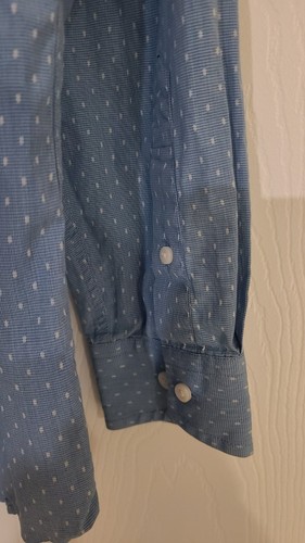 Ben Sherman Tailoring Men's Dress Shirt Blue Polka Dot 41 - photo 5