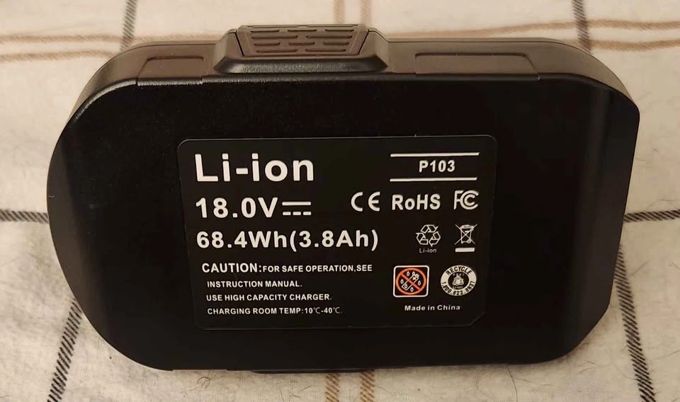 18V 3.8Ah Lithium-Ion Battery (Ryobi ONE+ Compatible - P103) - photo 2