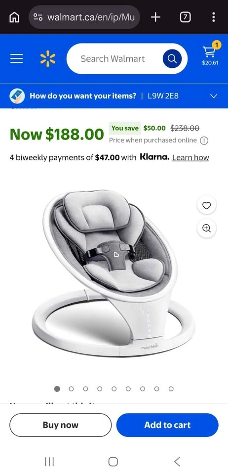 Munchkin Bluetooth Baby Swing – Brand New - photo 2