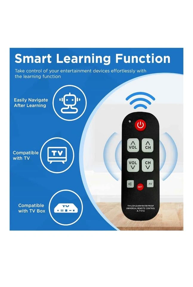 Big Button Waterproof Universal TV Remote Control (A-TV10) - photo 3