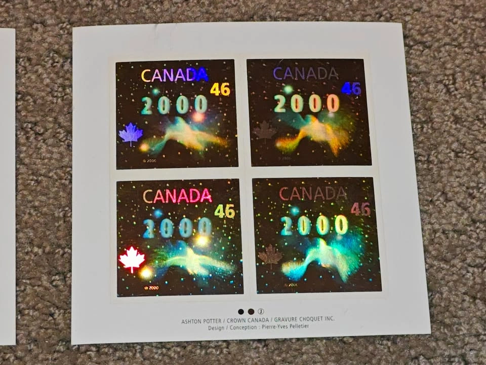 Stamp Sheets - 1999 Millennium "Dove of Peace" Hologram Set of 2 - photo 3