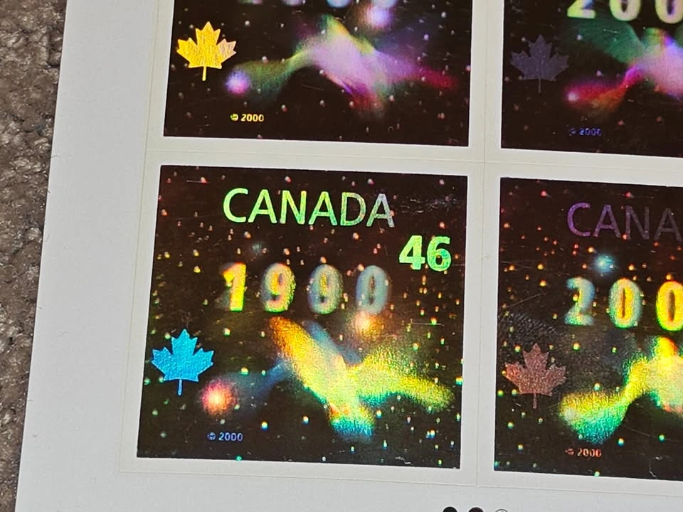 Stamp Sheets - 1999 Millennium "Dove of Peace" Hologram Set of 2 - photo 5