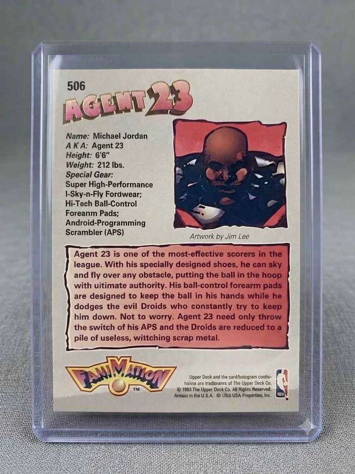 Rare 1992-93 Basketball Michael Jordan Fanimation #506 Agent #23 - photo 2