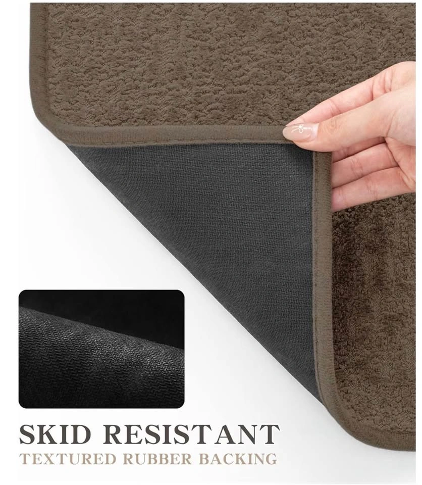 Bath Mat Sets 5 Piece, Absorbent Quick Dry Bathroom Mat - photo 4