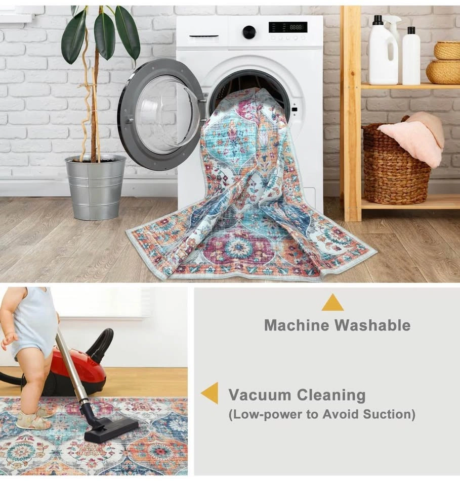 Machine Washable Area Rugs 5 X 7 Ft, Stain Resistant Rugs - photo 4
