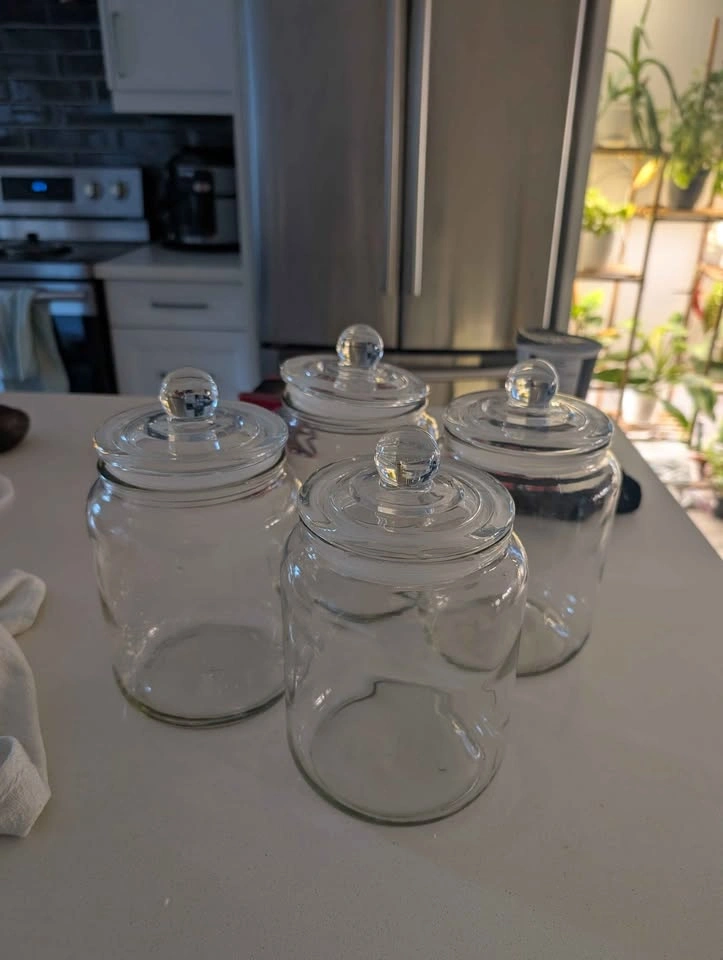 Set of 4 Glass Storage Apothecary Jars - photo 2