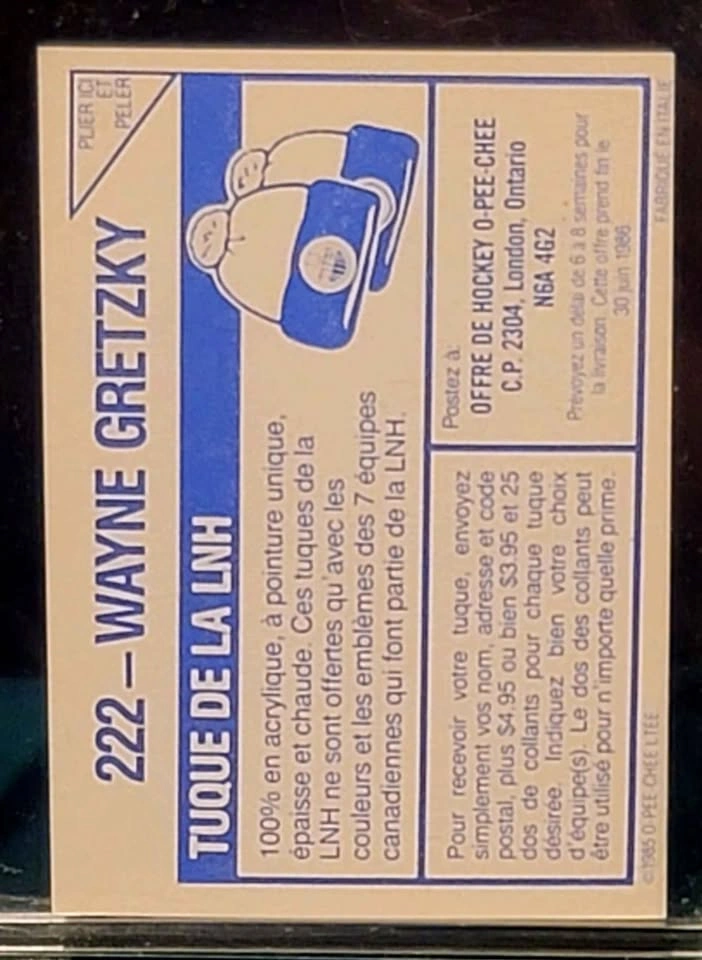 1985 O-Pee-Chee Wayne Gretzky Sticker #222 - photo 2