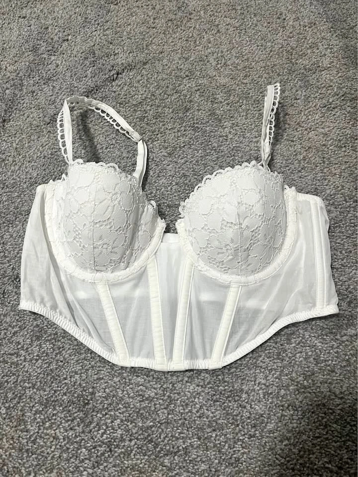 White Lace Corset Top