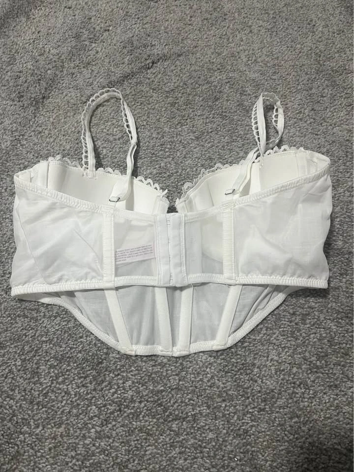 White Lace Corset Top - photo 2