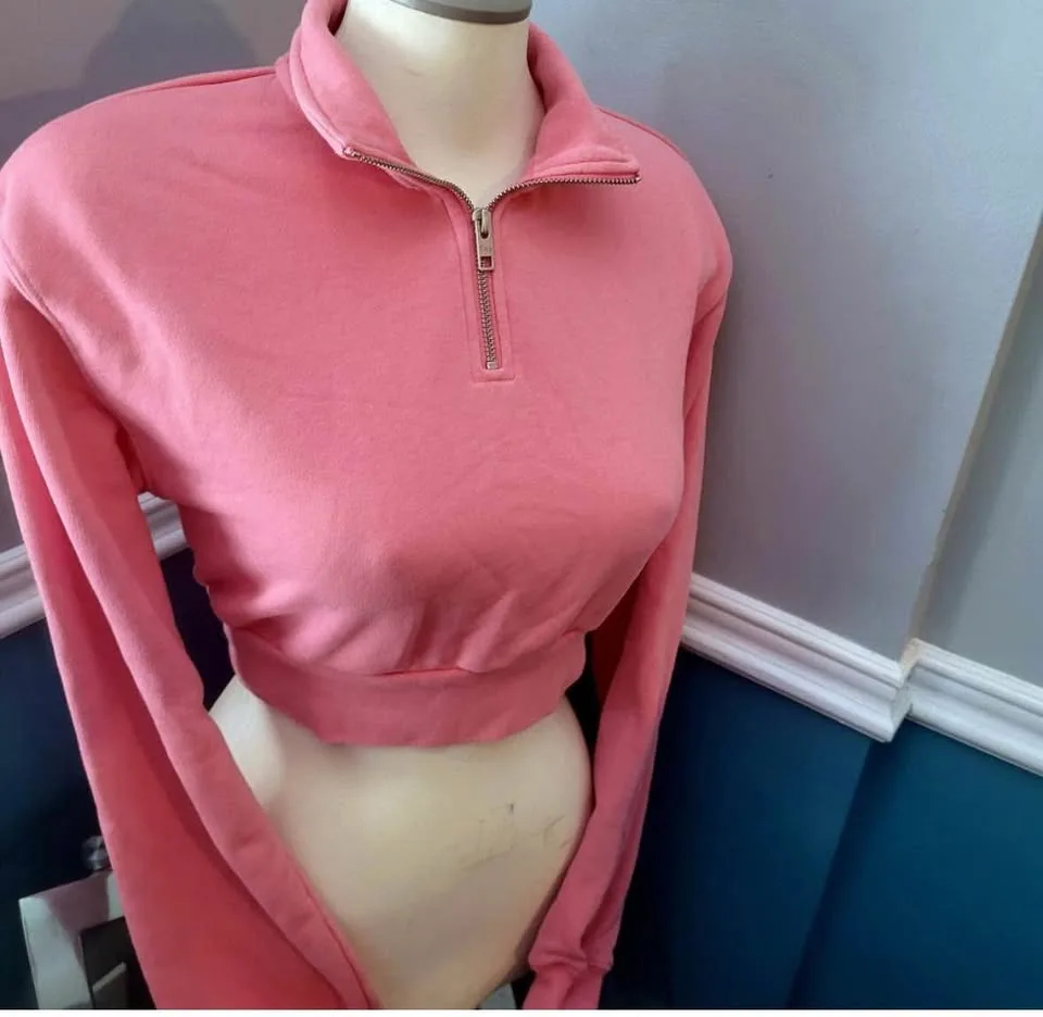 TNA Pink Quarter-Zip Pullover XS image indicator(2)
