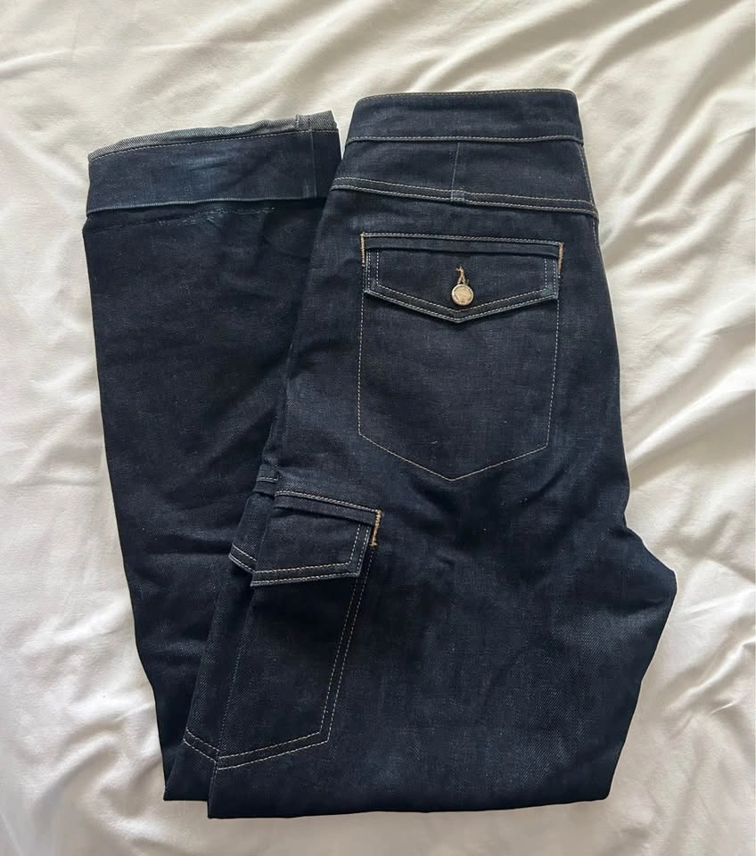 Dark starchy cargo jeans - TOPSHOP - photo 2