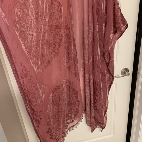 Torrid Velvet Devore Kimono Cardigan 5/6 Sheer Fringe - photo 4