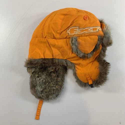 FXR Orange Trapper Hat Rabbit Fur Bomber Ear Flap XS - photo 2