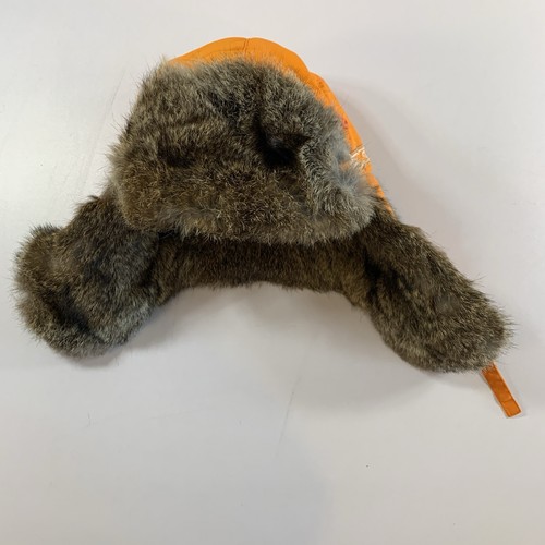 FXR Orange Trapper Hat Rabbit Fur Bomber Ear Flap XS - photo 3