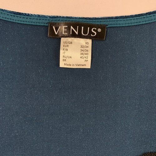 Venus Blue Velvet Top XS Lace Princess Seam Sweetheart - photo 3