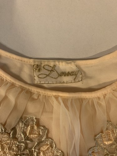 Vintage 60s Dorsay Babydoll Nightgown Peach Floral Dress - photo 4